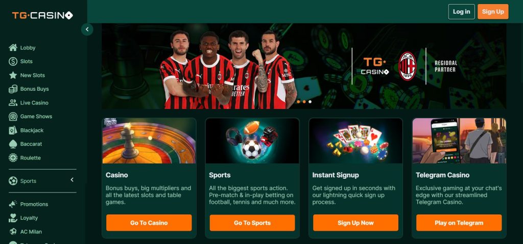 TG Casino Screenshot